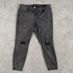 Torrid Jegging Women's Skinny Fit Black Denim Distressed Stretch Size 22 R New
